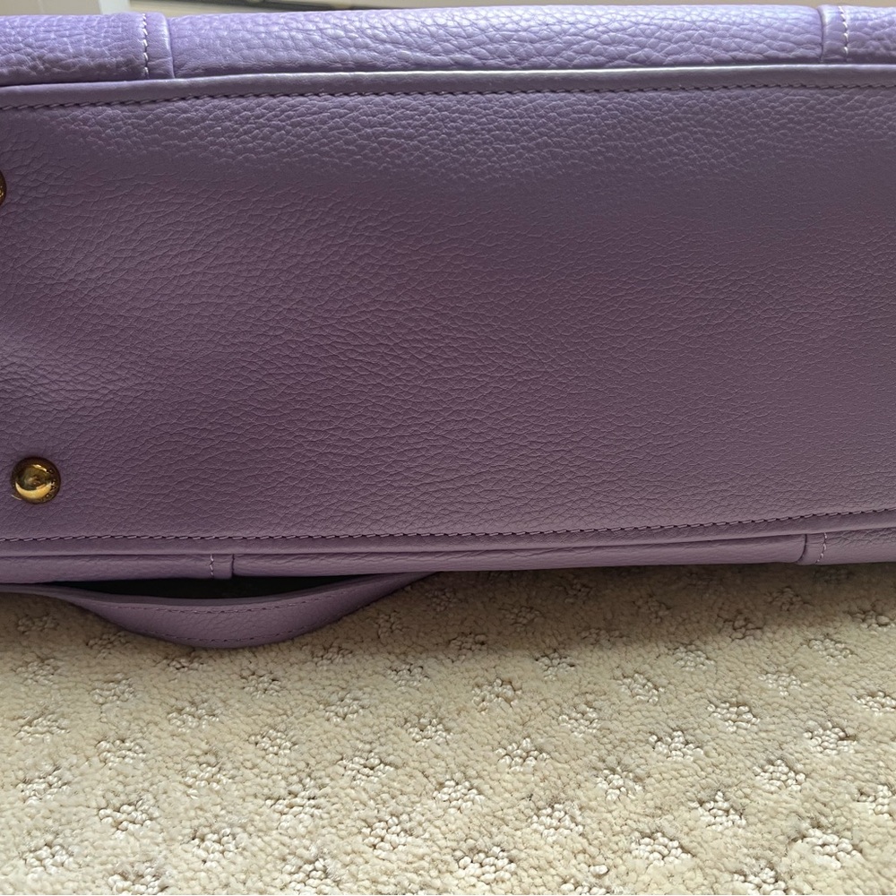 Prada Purple Leather Satchel with Gold Hardware - Picture 10 of 16